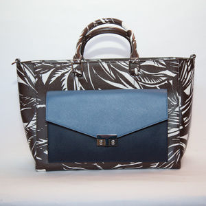 Tory Burch Tabora Leather T Lock Tote Clutch NWT